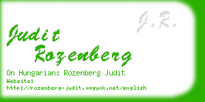 judit rozenberg business card